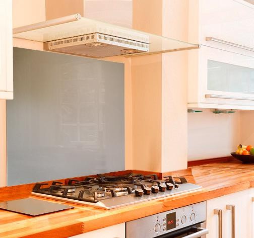 Cappuccino glass splashback mockup