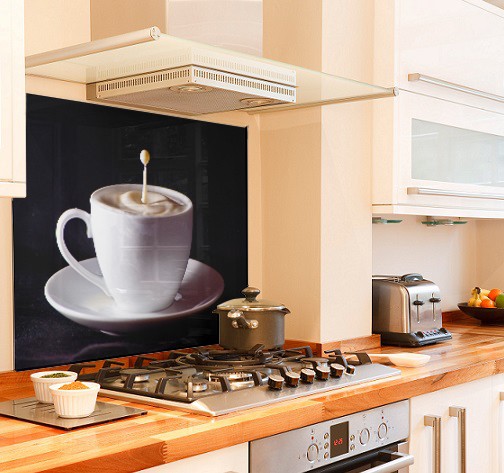 coffee-cup diy kitchen glass splashback