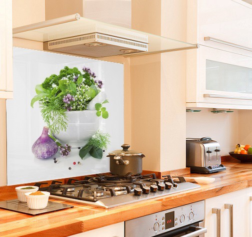 herb bowl diy kitchen glass splashback