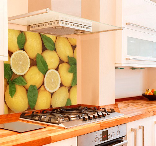 Lemons Kitchen Glass Splashback