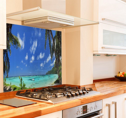 Seychelles Kitchen Glass Splashback
