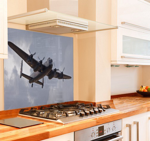 Lancaster Bomber Kitchen Glass Splashback