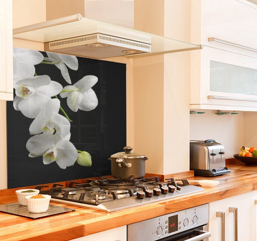 wild-orchid diy kitchen glass splashback