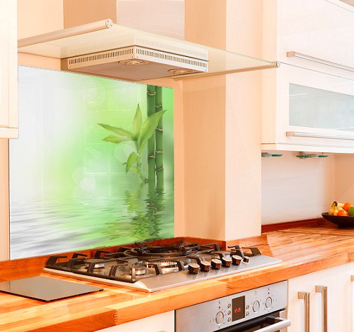 Zen Bamboo Kitchen Glass Splashback