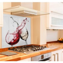 Cheers Kitchen Glass Splashback White Background