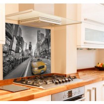 NY Yellow Taxi Kitchen Glass Splashback