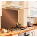 Copper effect diy kitchen glass splashback