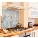 Dandelion Blue diy kitchen glass splashback
