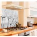 Dandelion design diy kitchen glass splashback