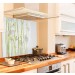 Delicate-floral diy kitchen glass splashback