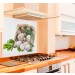 Garlic Basket Kitchen Glass Splashback