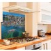 Greece picture diy kitchen glass splashback