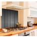 grey stripe diy kitchen glass splashback