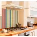 Multi stripes diy kitchen glass splashback