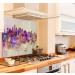 NYC watercolour diy kitchen glass splashback