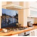 Night in Amsterdam diy kitchen glass splashback