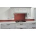 Metallic Pearl Pink diy glass kitchen splashback