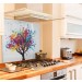 Rainbow-tree diy kitchen glass splashback