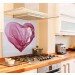 Slik-heart diy kitchen glass splashback