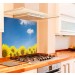 Sunflowers Kitchen Glass Splashback