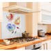Watercolour Summer flowers diy kitchen glass splashback