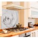 White Rose diy kitchen glass splashback